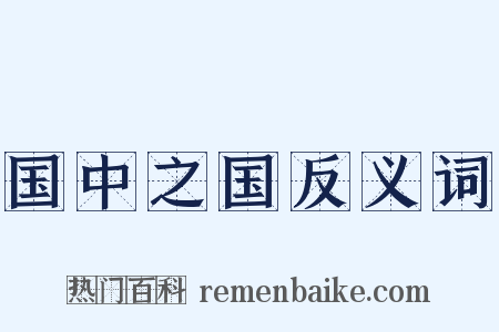 国中之国反义词是什么意思的图片